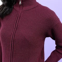 Tokyo Talkies Women Cable Knit Pullover image 2
