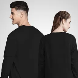 BAESD Unisex Pack Of 2 Solid Oversized Cotton Twistform Sweatshirt image 4