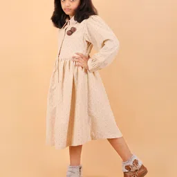 BAESD Polka Dot Print Puff Sleeve Fit & Flare Dress image 3