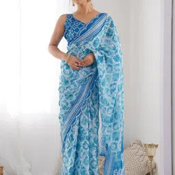 CaniBani Multi Silk Blend Sarees image 4