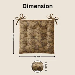 LUXEHOME INTERNATIONAL Set Of 4 Printed Square Chair Pad image 5