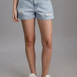 Tommy Hilfiger Women Slim Fit Denim Shorts-image-14