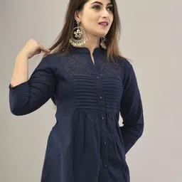 VYMO Embellished Mandarin Collar Top-picture-36