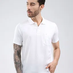 Monte Carlo Men Solid Polo Collar T-shirt-picture-31