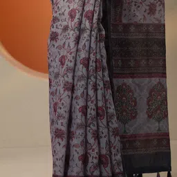 Libas Floral Silk Blend Saree image 2