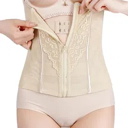 munaafi Pack of 1 Shoulder Strap Waist Trainer Slimming Belt Vest Women Zipper Hook Body Shaper Waist Cincher Slimming Face Lift Tools image 1