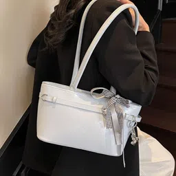 StyleCast x Revolte PU Structured Shoulder Bag with Applique image 5