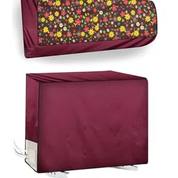 The Furnishing Tree Maroon Printed Air Conditioner Cover-picture-38