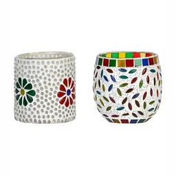 1ST TIME White & Red 2 Pieces Cylindrical Shaped Candle Holders-picture-32