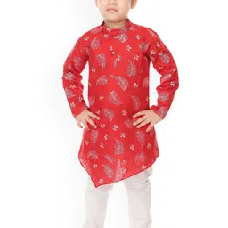 BAESD Boys Ethnic Motifs Printed Mandarin Collar Straight Kurta With Pyjamas-picture-20