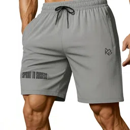 3Colors Men Printed Low-Rise Running Sports Shorts image 2