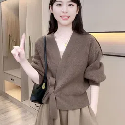 StyleCast Women V-Neck Long Sleeves Pullover-image-8