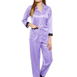 TIGYWIGY Three-Quarter Sleeves Satin Shirt With Pyjama-picture-50