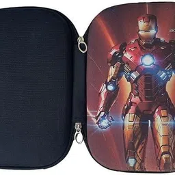 ironfix Hard Pencil Case/Box Stationary, Cosmetic Zip Pouch Bag For Boys Kids Iron Man Organizer Art EVA Pencil Box image 3