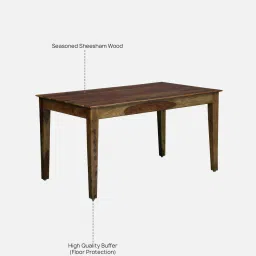 woodsworth from pepperfry Albans Sheesham Wood 6 Seater Dining Set With Bench In Provincial Teak Finish image 5