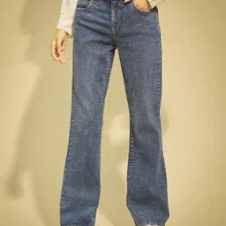 Flying Machine Women Bootcut Mid-Rise Acidwash Stretchable Jeans-picture-11