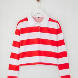 Trendyol Striped Polo Collar Long Sleeves T-shirt-picture-33