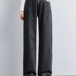 The Roadster Lifestyle Co Women High-Rise Straight Fit Clean Look Jeans-image-33