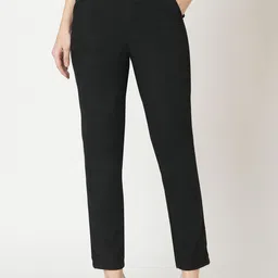 Kraus Jeans Women Solid Relaxed Fit High-Rise Trousers-picture-12