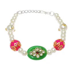 SANAA CREATIONS Unisex Artificial Stones Studded Antique Charm Bracelet-image-70
