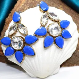 JN HANDICRAFT Women Blue Earrings-picture-18