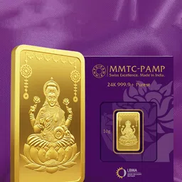 MMTC-PAMP Goddess Lakshmi LBMA Certified 24K 999 10g Gold Bar-picture-18