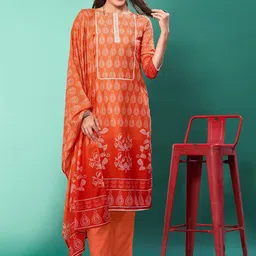 KALINI Women Bandhani Printed Regular Aari Work Pure Silk Kurta with Trousers & With Dupatta-picture-31