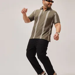 unstd Men Regular Fit Black Pure Cotton Trousers image 3