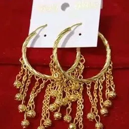 Grishma Gold-Plated Circular Hoop Earrings image 2