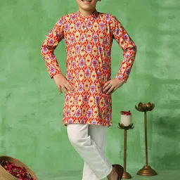 FASHION DREAM Boys Floral Printed Regular Kurta with Pyjamas-picture-24