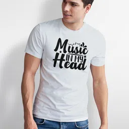 Seekbuylove Men Cotton Typography Printed Regular Fit Bio Finish T-shirt image 2