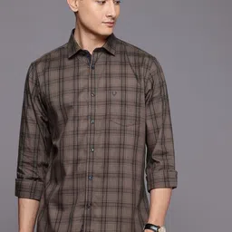 Allen Solly Classic Fit Checked Pure Cotton Casual Shirt-picture-34