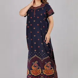 aakarshana creation Pure Cotton Nighty Nightrdess Maxi Gown image 4