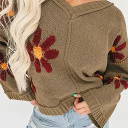 StyleCast Women Floral Printed Pullover Sweater-image-37