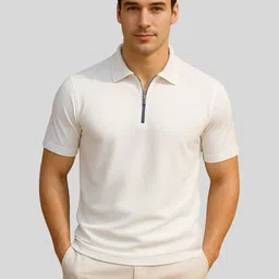 EXILION Men Solid Polo Collar Regular Fit T-shirt-picture-19
