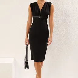 Trendyol Siyah Women Sleeveless Bodycon Dress-picture-41