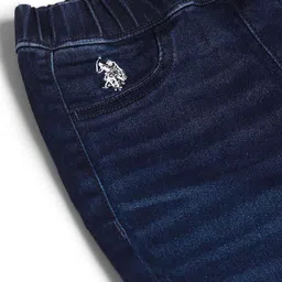 U.S. Polo Assn. Kids Girls Skinny Fit Mid-Rise Light Fade Stretchable Jeans image 2