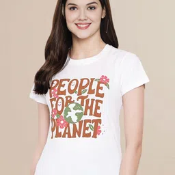 Metronaut Women Typography Printed Round Neck Cotton T-shirt-picture-28