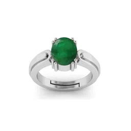RRVGEM Emerald 8.00 Ratti Silver Plated Finger Ring-picture-40