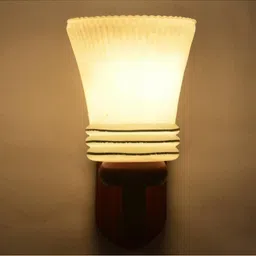 SOMIL White & Brown Printed Wood Cylinder Shaped Wall Lamp-picture-26