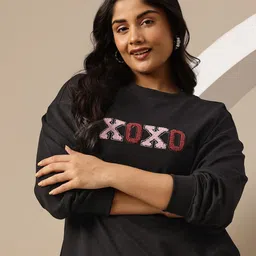 Sztori Plus Size Typography Embroidered Sweatshirt-picture-10