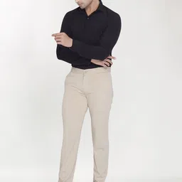 THE BEETEL HOUSE Men Relaxed Mid-Rise Formal Trousers image 5