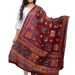 PK HUB Dyed Tie and Dye Dupatta with Mirror Work-picture-21