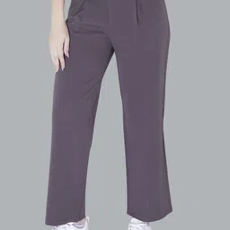 DIVISIVE Women Relaxed Straight Fit Easy Wash Pleated Trousers-image-14