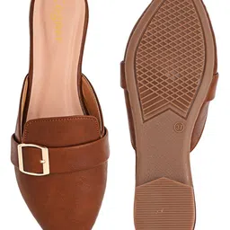 Cogner Women Mules with Buckles Flats image 2