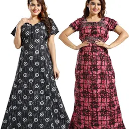 Inner Beats Pack Of 2 Cotton Blend Nightdress-picture-23