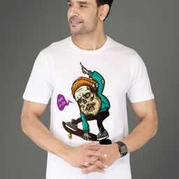 NOBLE HUSTLE Men Graphic Printed Round Neck Cotton T-shirt-picture-14
