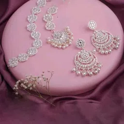 Gyaan Jewels Stone-Studded & Beaded Jewellery Set-picture-30