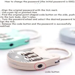 freshfinds Cute Mini Travel Lock for Bags, School & Luggage Lock image 5