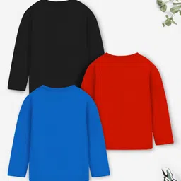 YK X Trampoline Boys Pack of 3 Graphic Printed Round Neck T-shirts image 3